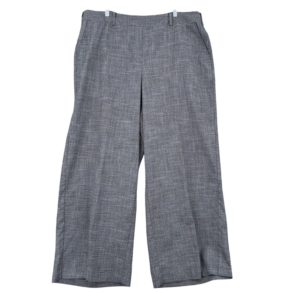 Lane Bryant Wide Leg Crop Women‎ 22 Poly Rayon Gray Pants